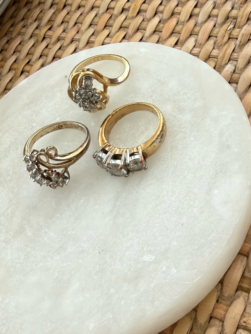 Vintage Estate Cocktail Rings - Stamped - Picture 7 of 10